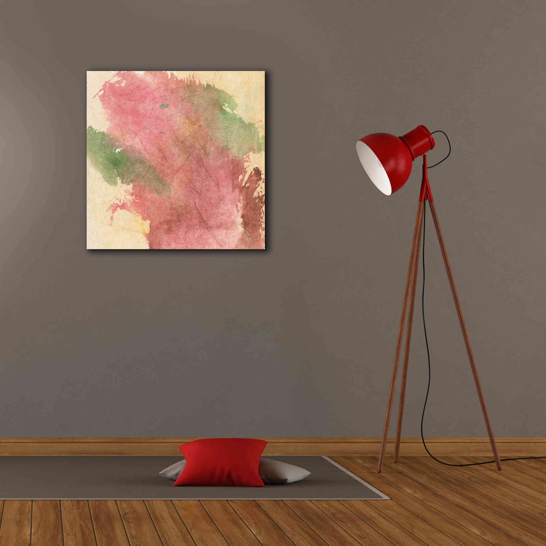 'Rouge Growth I' by Chris Paschke, Giclee Canvas Wall Art,26 x 26