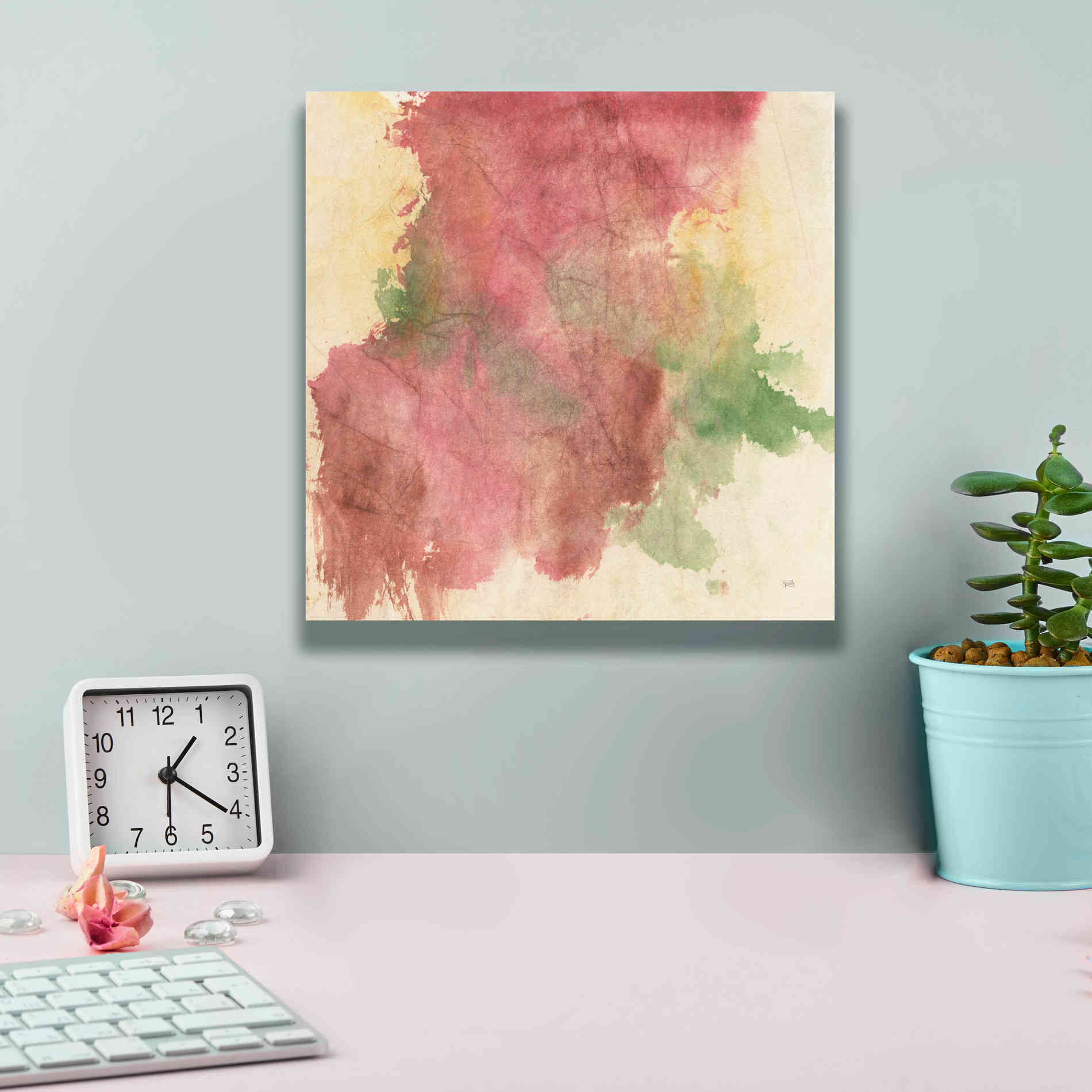 'Rouge Growth II' by Chris Paschke, Giclee Canvas Wall Art,12 x 12