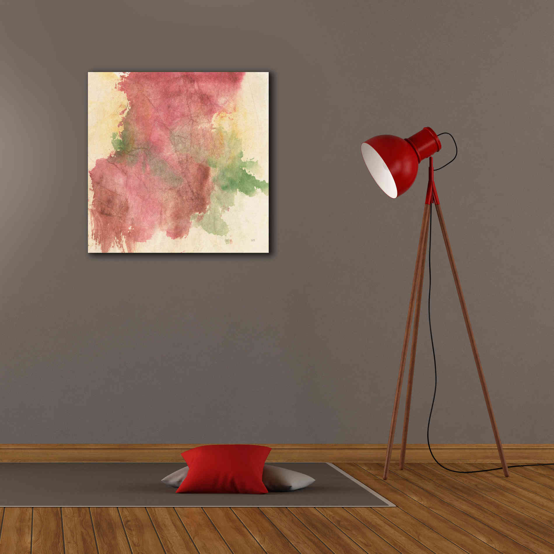 'Rouge Growth II' by Chris Paschke, Giclee Canvas Wall Art,26 x 26
