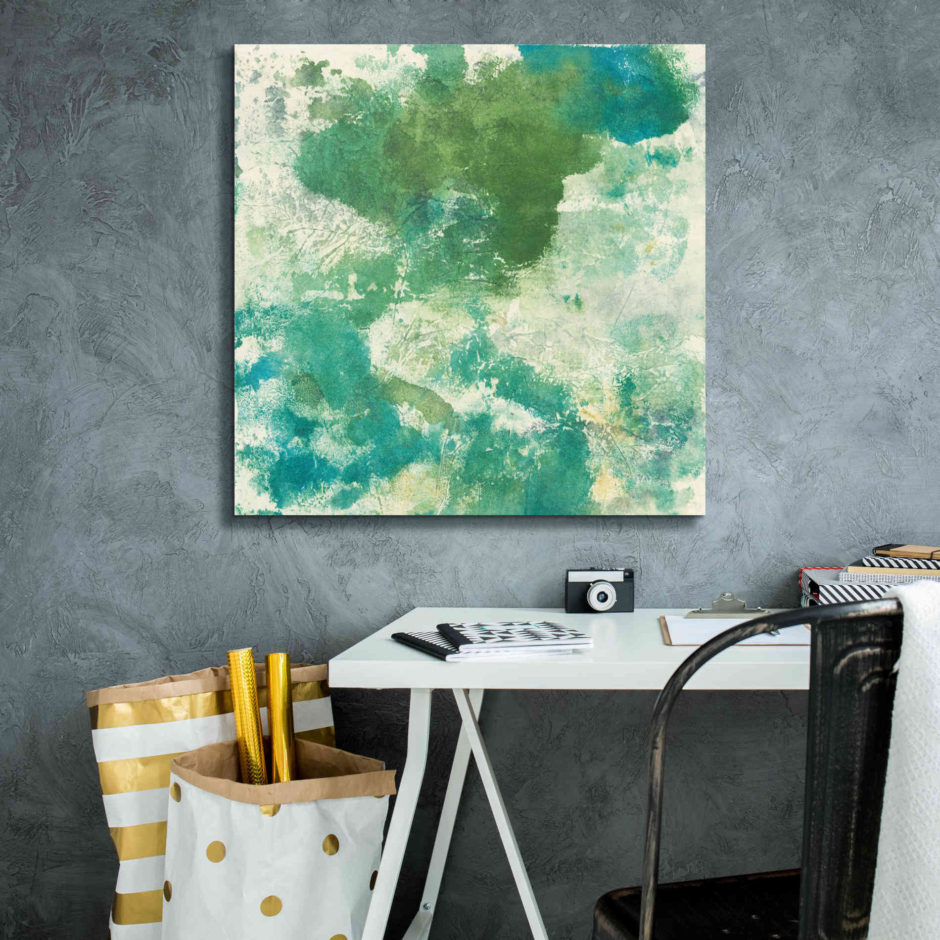 'Mossy Rock II' by Chris Paschke, Giclee Canvas Wall Art,26 x 26