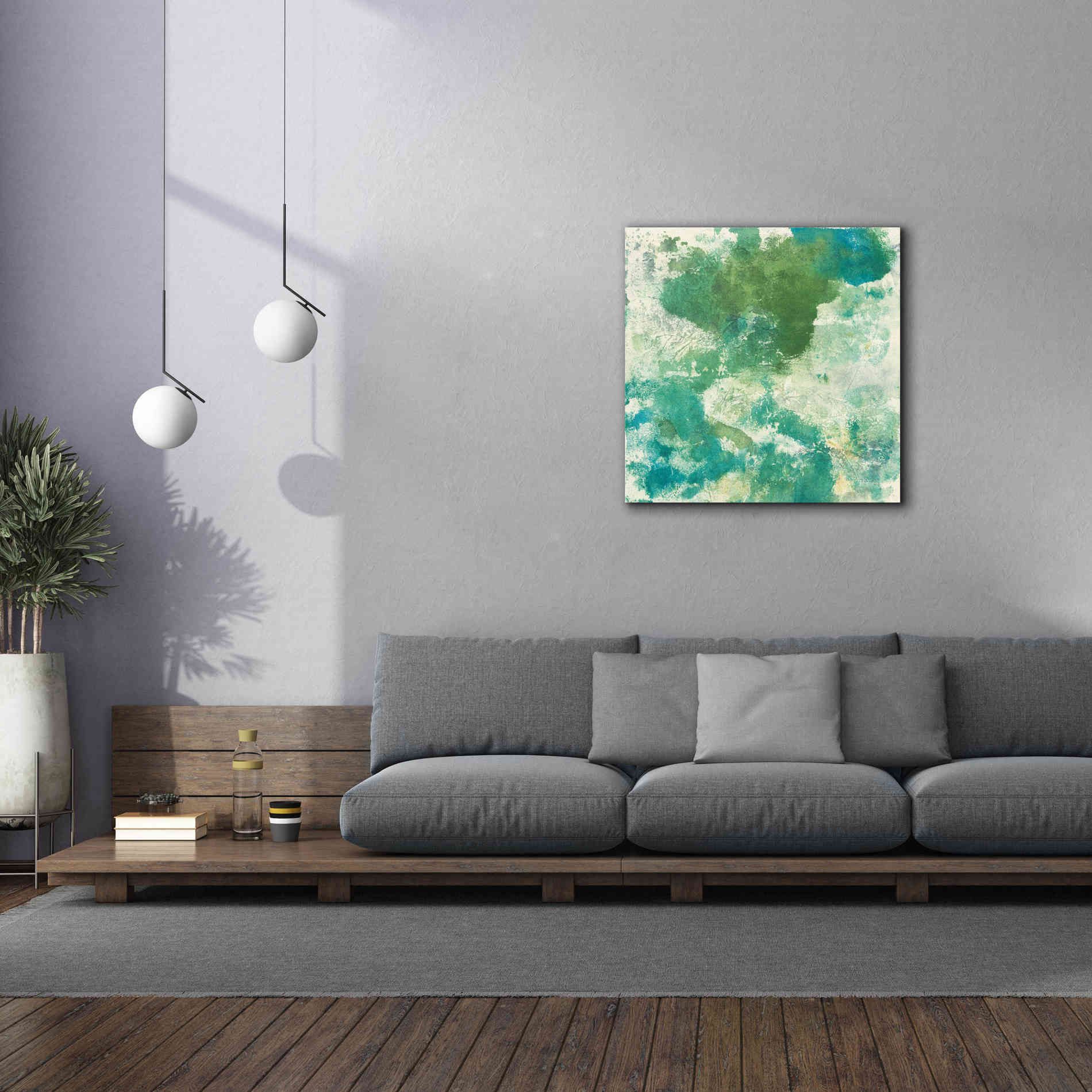 'Mossy Rock II' by Chris Paschke, Giclee Canvas Wall Art,37 x 37