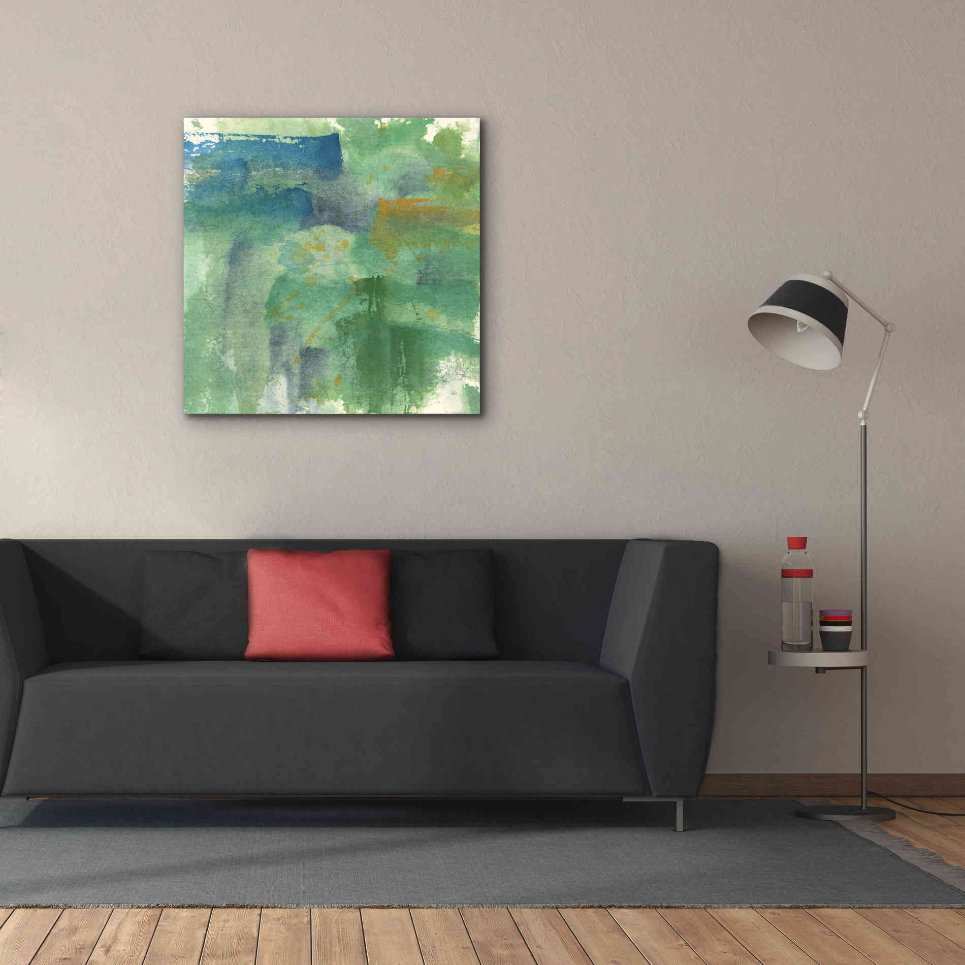 'Blue Accent II' by Chris Paschke, Giclee Canvas Wall Art,37 x 37