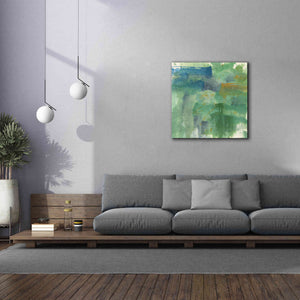 'Blue Accent II' by Chris Paschke, Giclee Canvas Wall Art,37 x 37