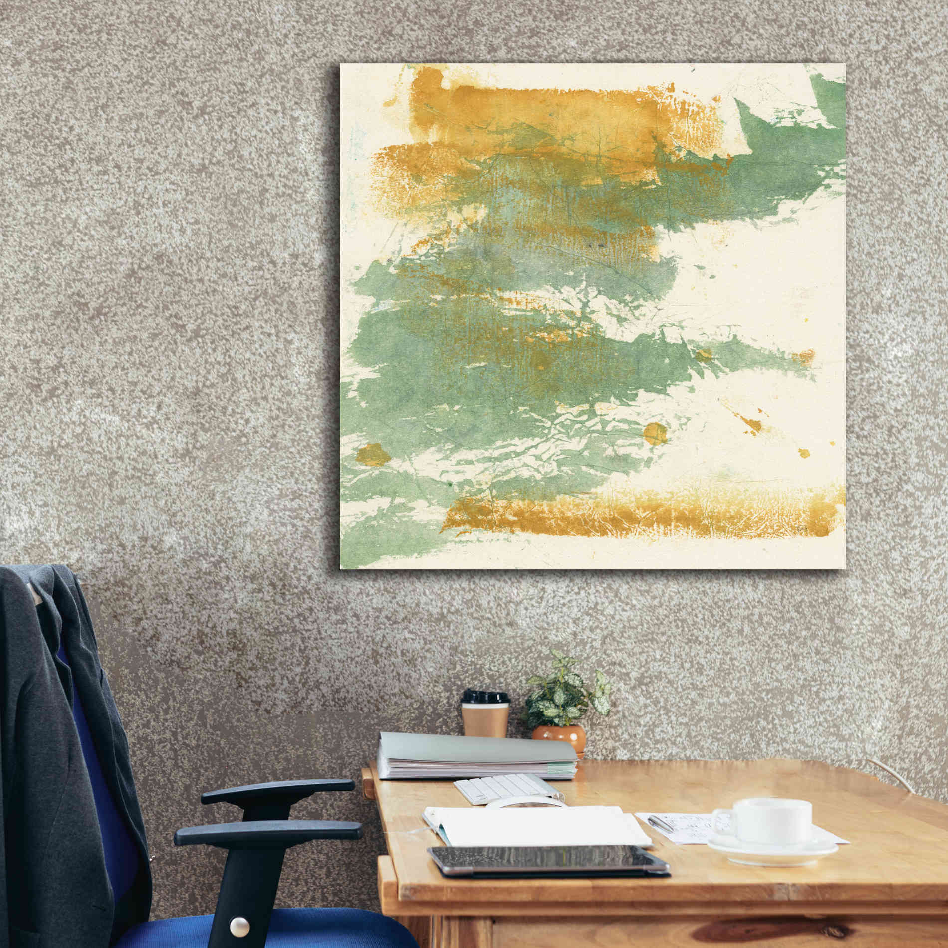 'Textured Gold I' by Chris Paschke, Giclee Canvas Wall Art,37 x 37
