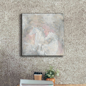 'Blush Horses I' by Chris Paschke, Giclee Canvas Wall Art,18 x 18