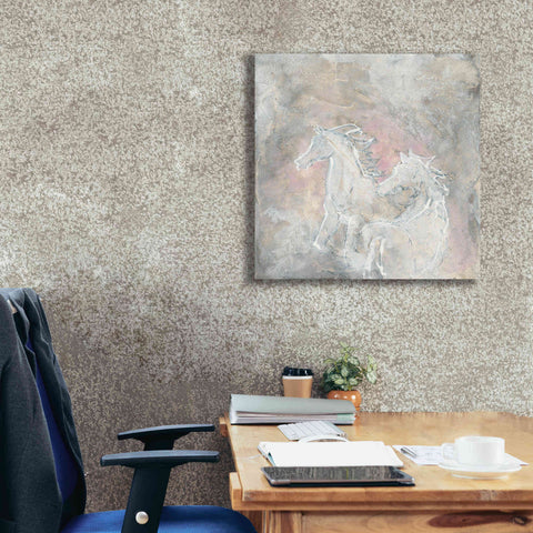 Image of 'Blush Horses I' by Chris Paschke, Giclee Canvas Wall Art,26 x 26