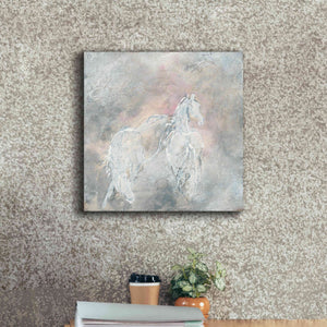 'Blush Horses II' by Chris Paschke, Giclee Canvas Wall Art,18 x 18