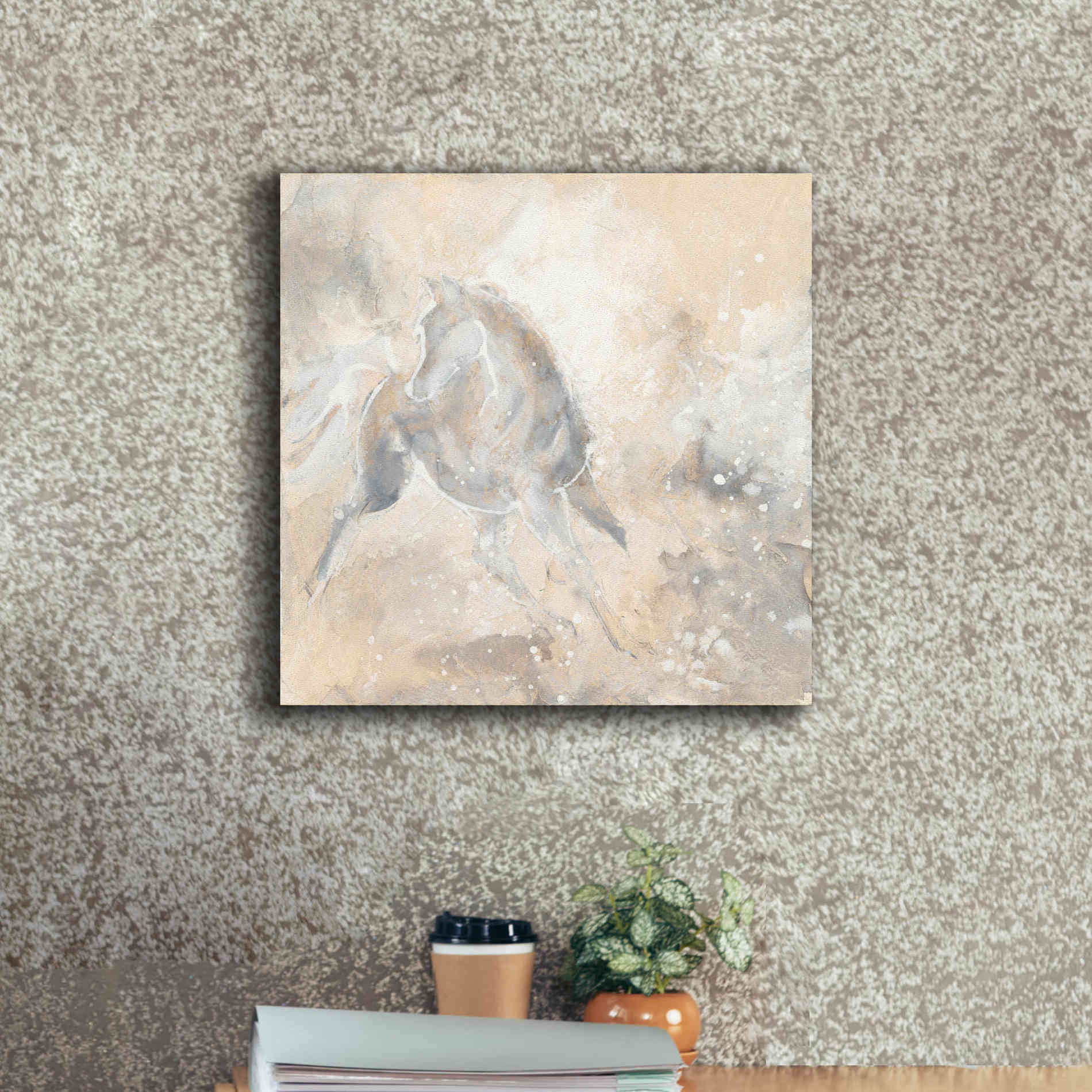 'Grey Horse I' by Chris Paschke, Giclee Canvas Wall Art,18 x 18