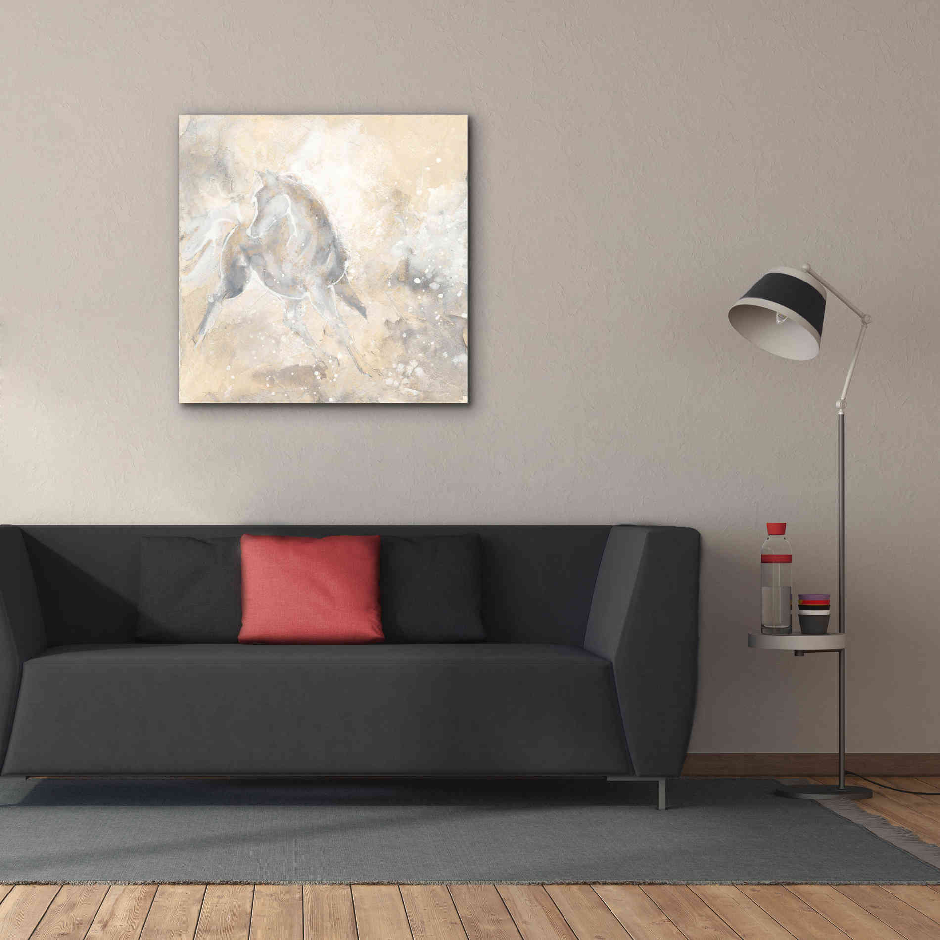 'Grey Horse I' by Chris Paschke, Giclee Canvas Wall Art,37 x 37