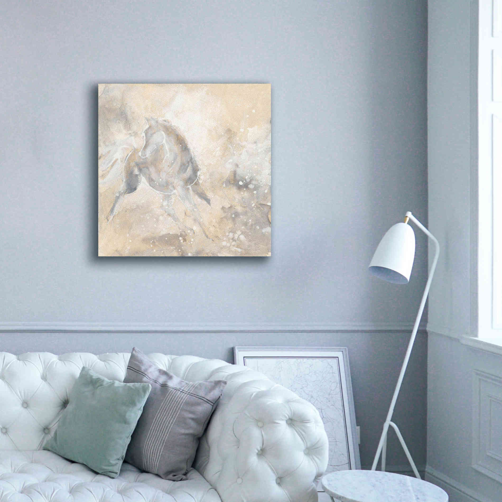 'Grey Horse I' by Chris Paschke, Giclee Canvas Wall Art,37 x 37