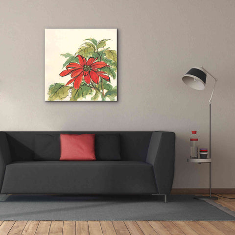 Image of 'Poinsettia I' by Chris Paschke, Giclee Canvas Wall Art,37 x 37