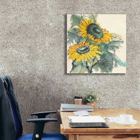 Image of 'Sunflower I' by Chris Paschke, Giclee Canvas Wall Art,26 x 26