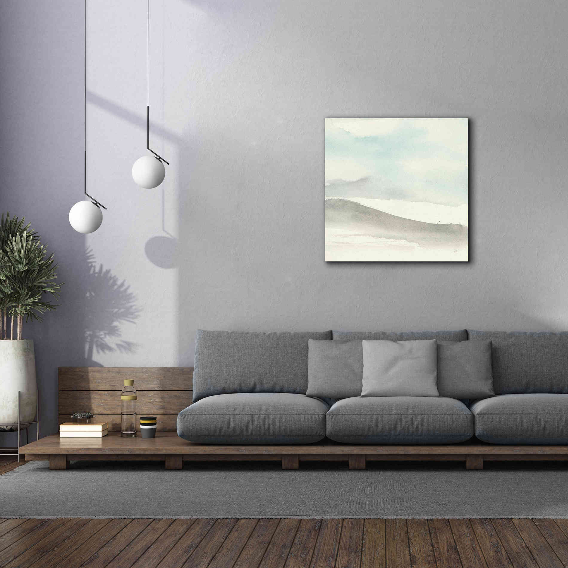 'Teal Sky I' by Chris Paschke, Giclee Canvas Wall Art,37 x 37