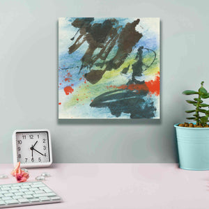 'Graffiti Blue II' by Chris Paschke, Giclee Canvas Wall Art,12 x 12