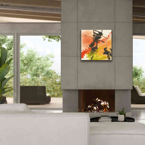 'Graffiti Orange I' by Chris Paschke, Giclee Canvas Wall Art,26 x 26