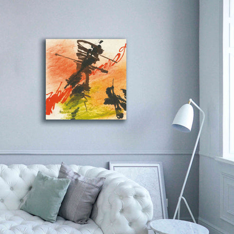 Image of 'Graffiti Orange I' by Chris Paschke, Giclee Canvas Wall Art,37 x 37