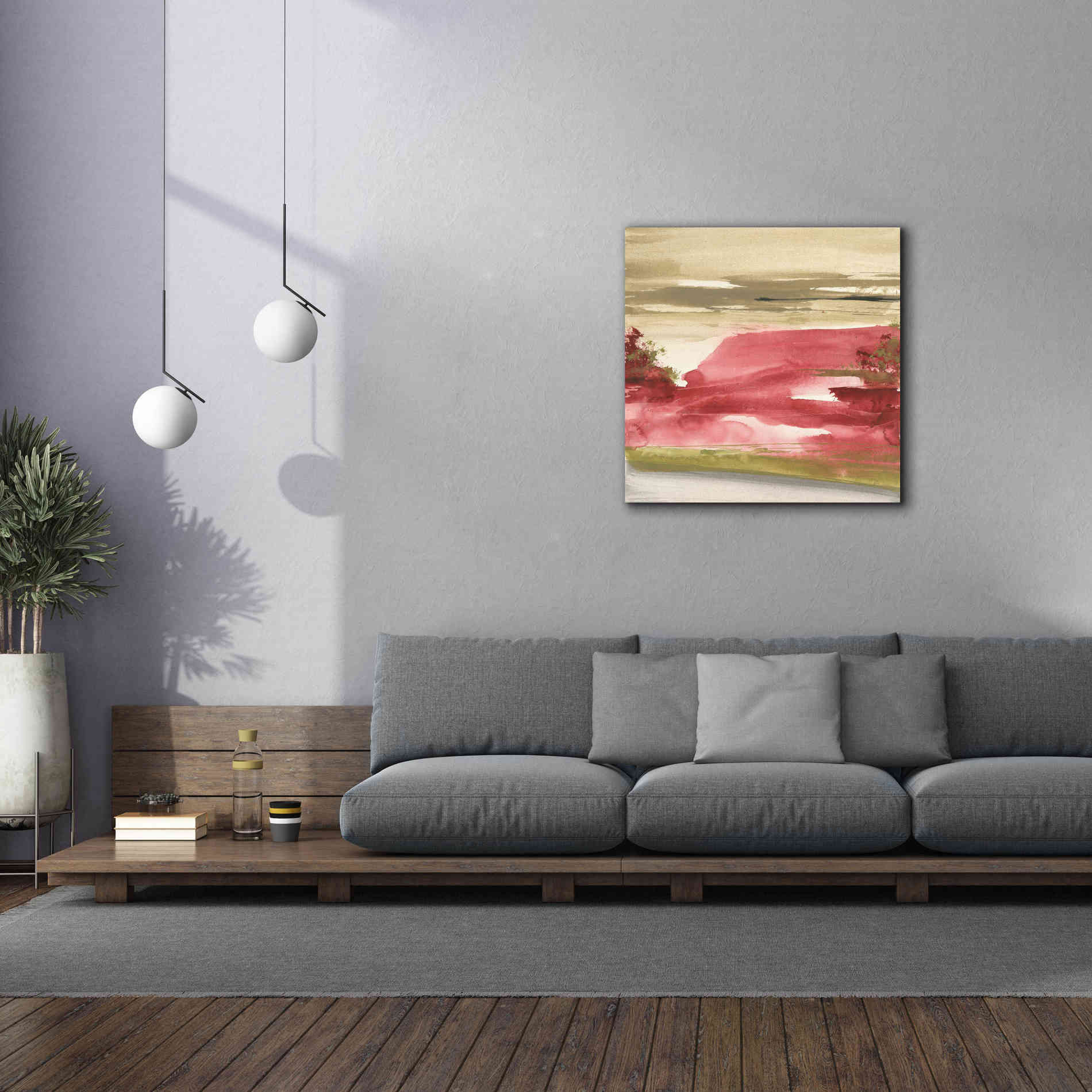 'Red Rock I' by Chris Paschke, Giclee Canvas Wall Art,37 x 37