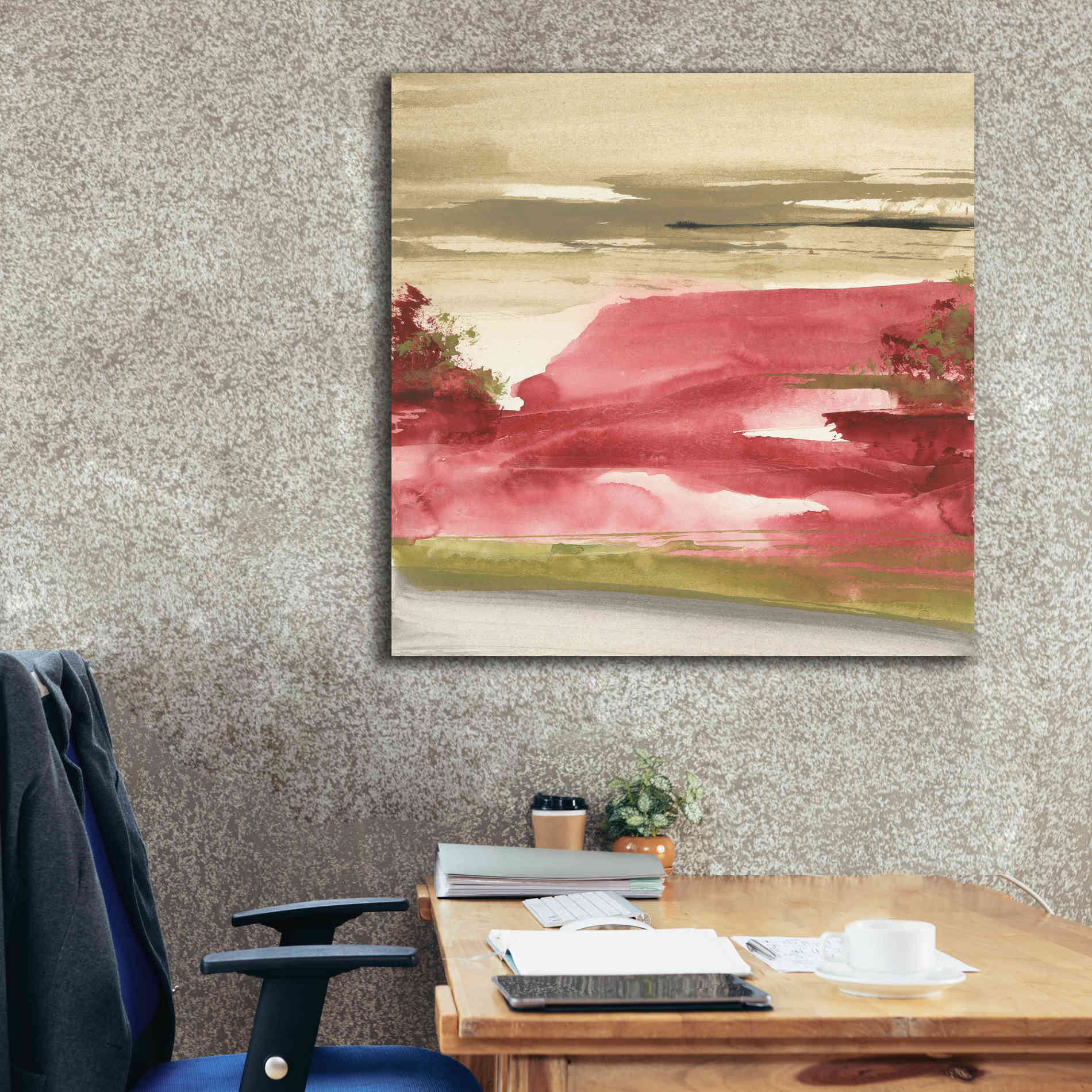 'Red Rock I' by Chris Paschke, Giclee Canvas Wall Art,37 x 37