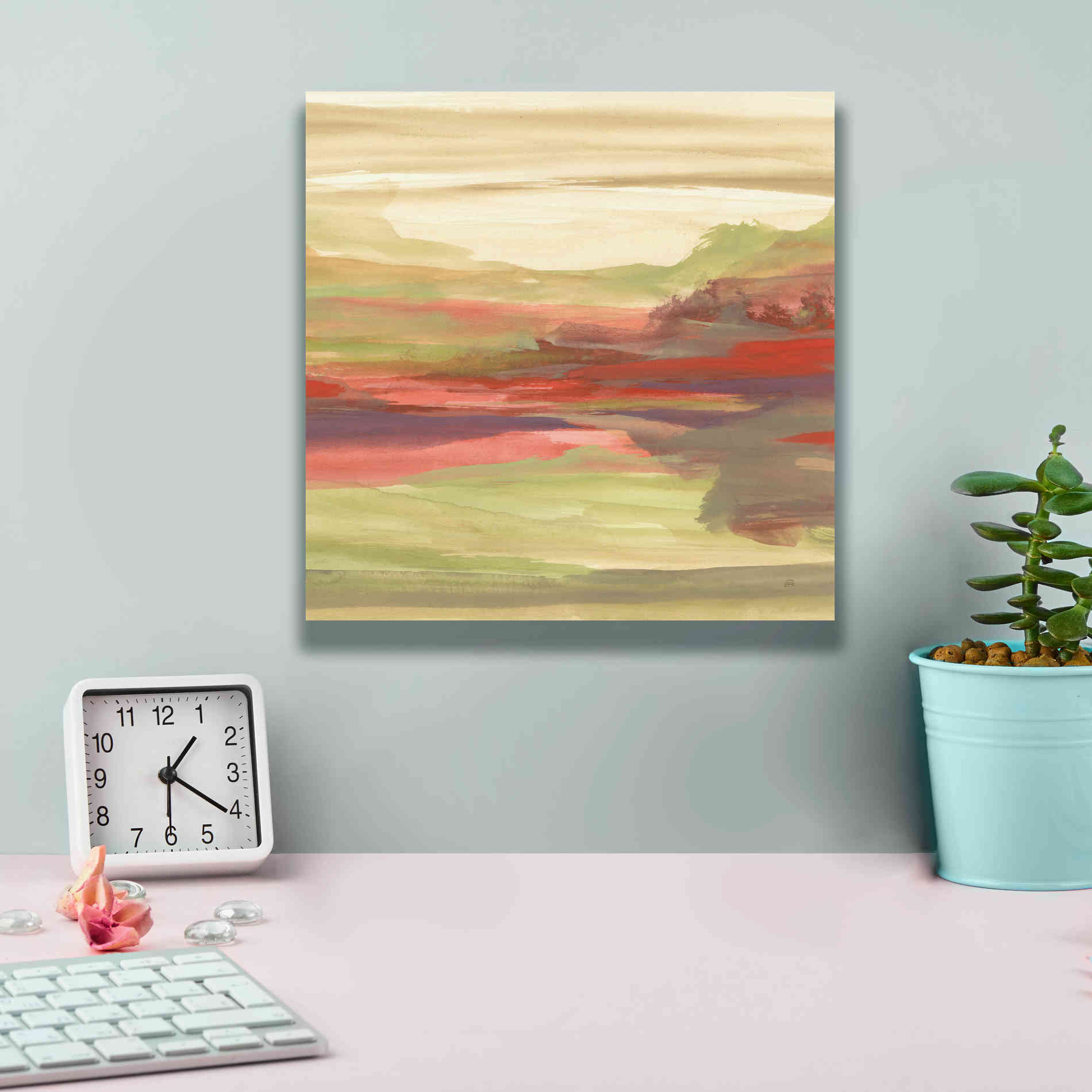'Distant Fields' by Chris Paschke, Giclee Canvas Wall Art,12 x 12
