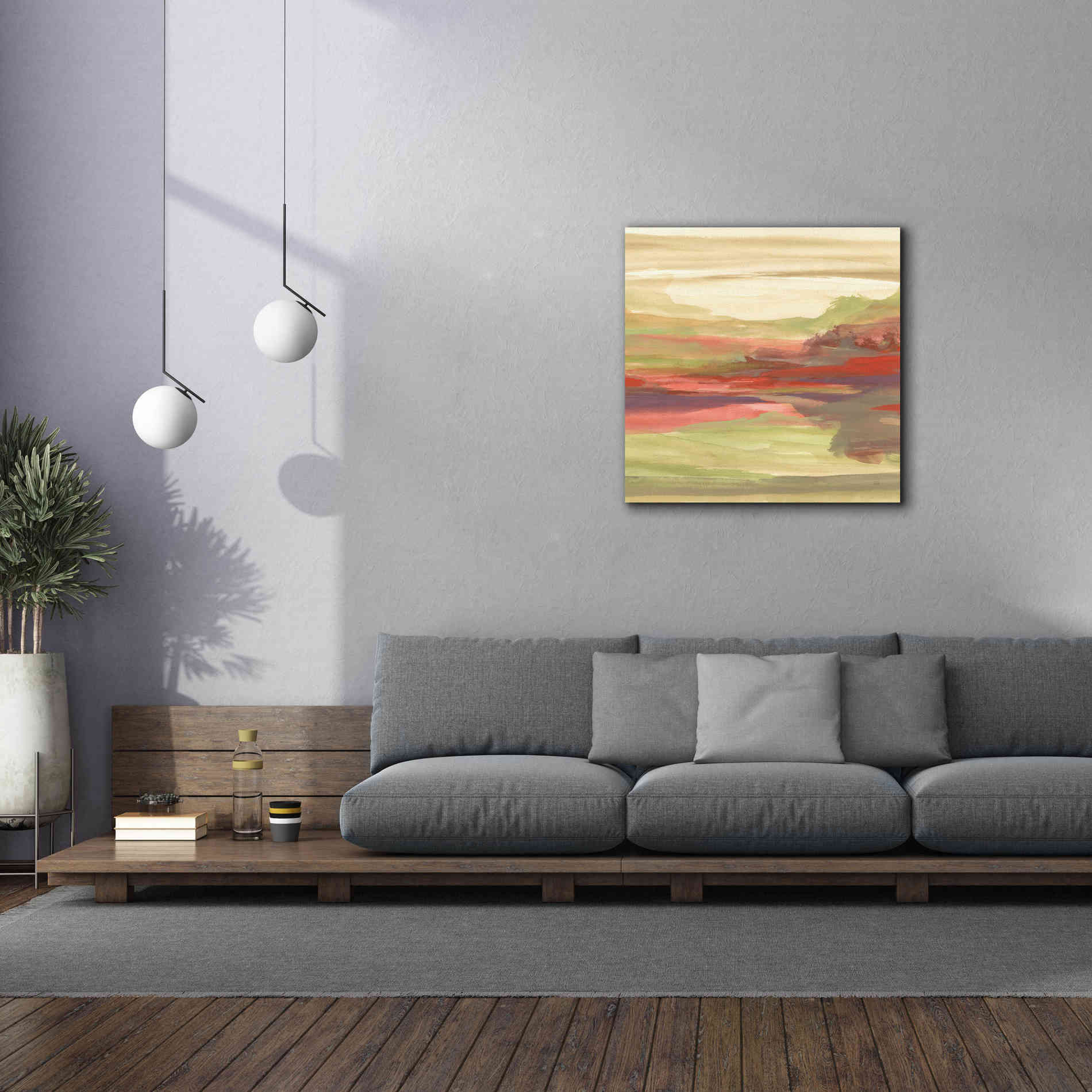 'Distant Fields' by Chris Paschke, Giclee Canvas Wall Art,37 x 37
