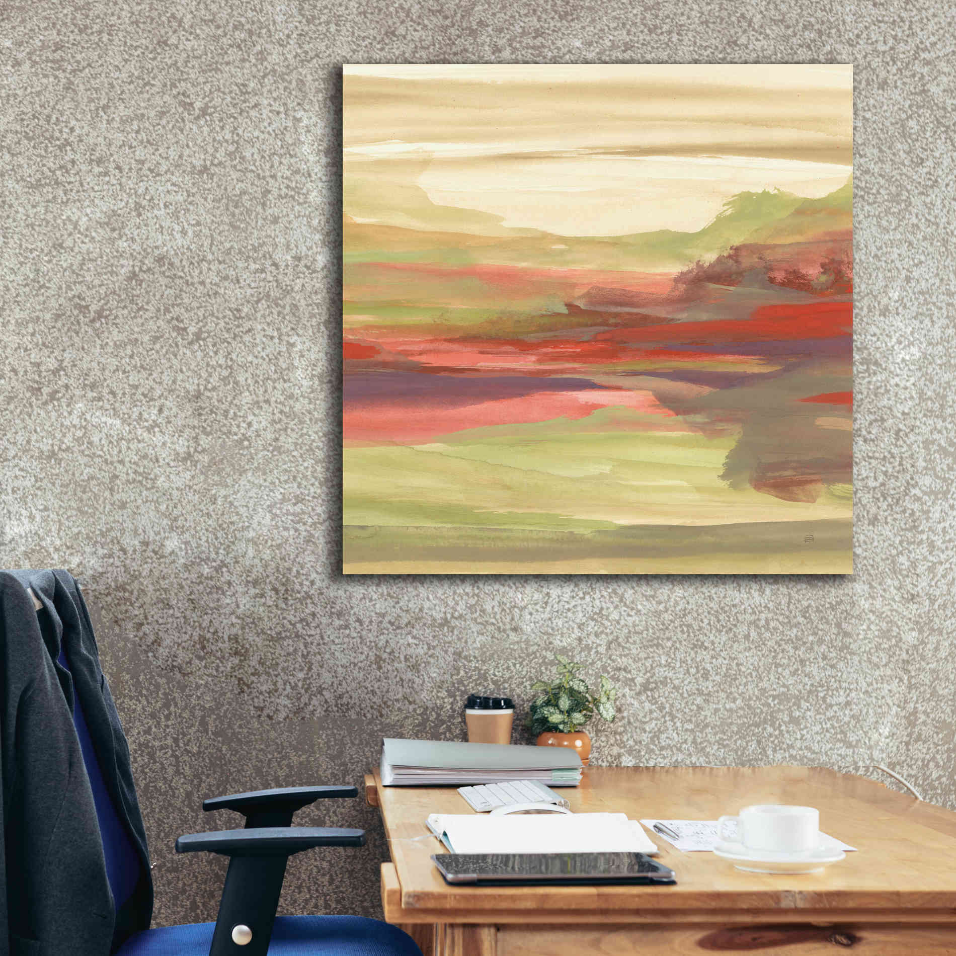 'Distant Fields' by Chris Paschke, Giclee Canvas Wall Art,37 x 37