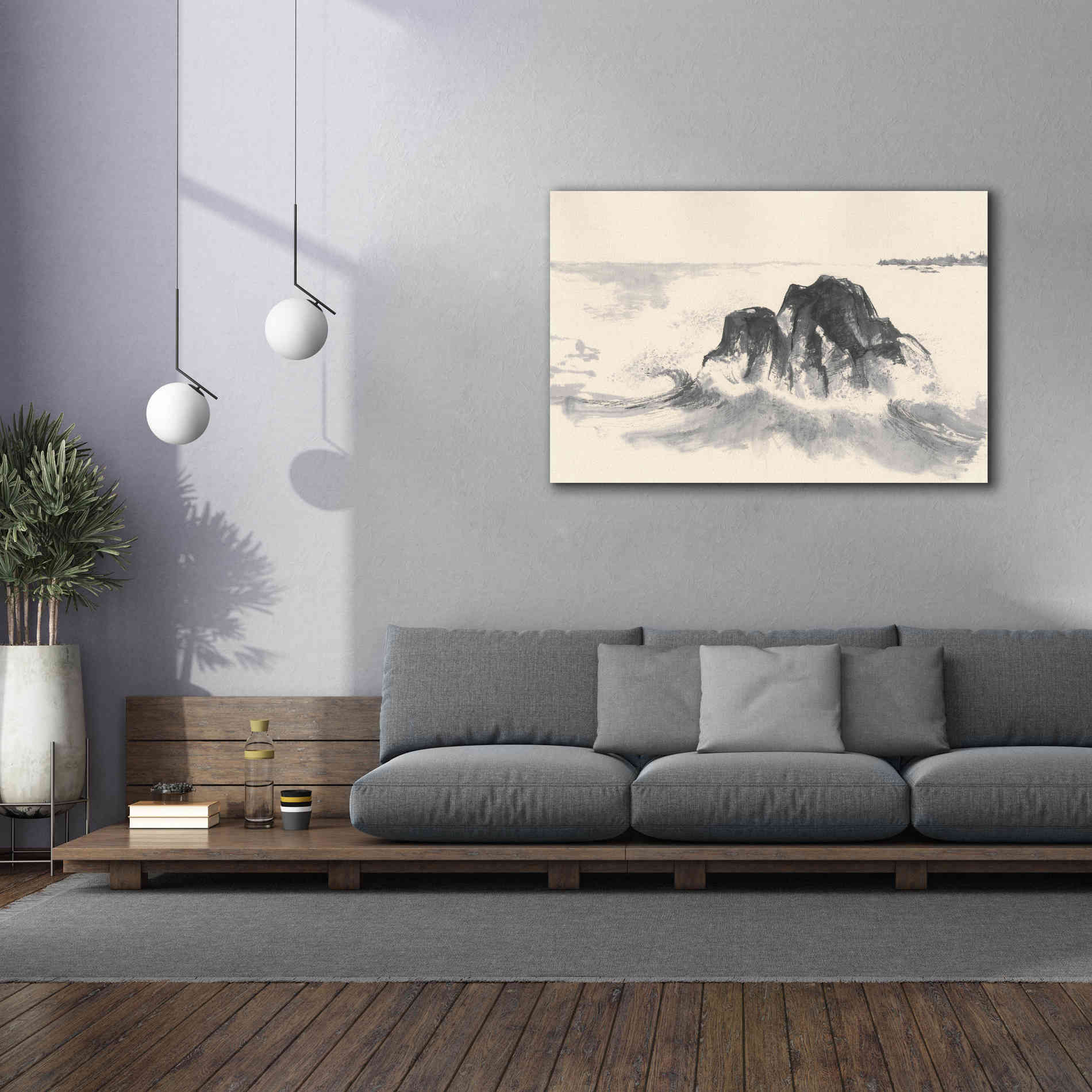 'Ocean Waves' by Chris Paschke, Giclee Canvas Wall Art,60 x 40