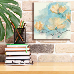 'Teal Buds III' by Chris Paschke, Giclee Canvas Wall Art,12 x 12