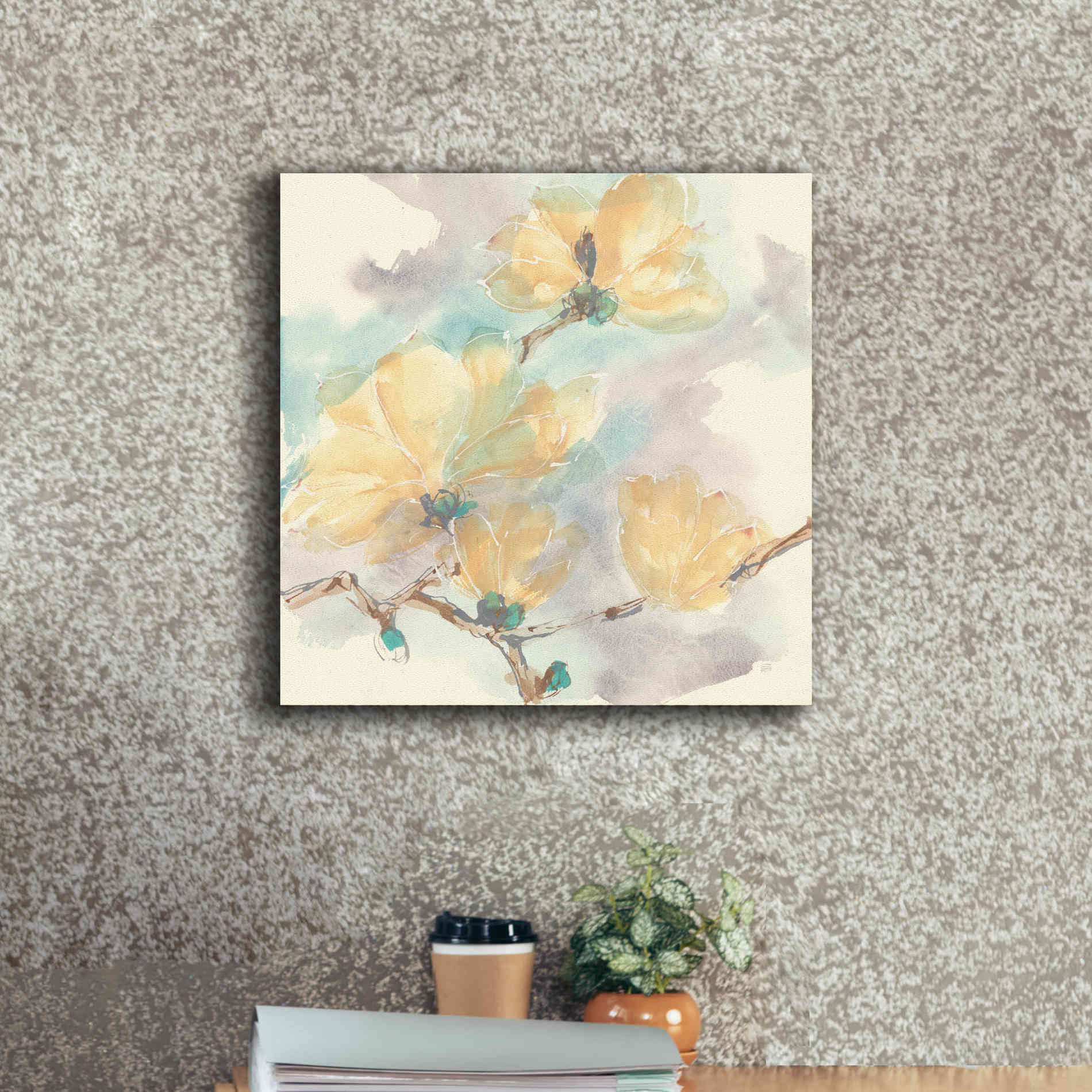 'Magnolias In White II' by Chris Paschke, Giclee Canvas Wall Art,18 x 18