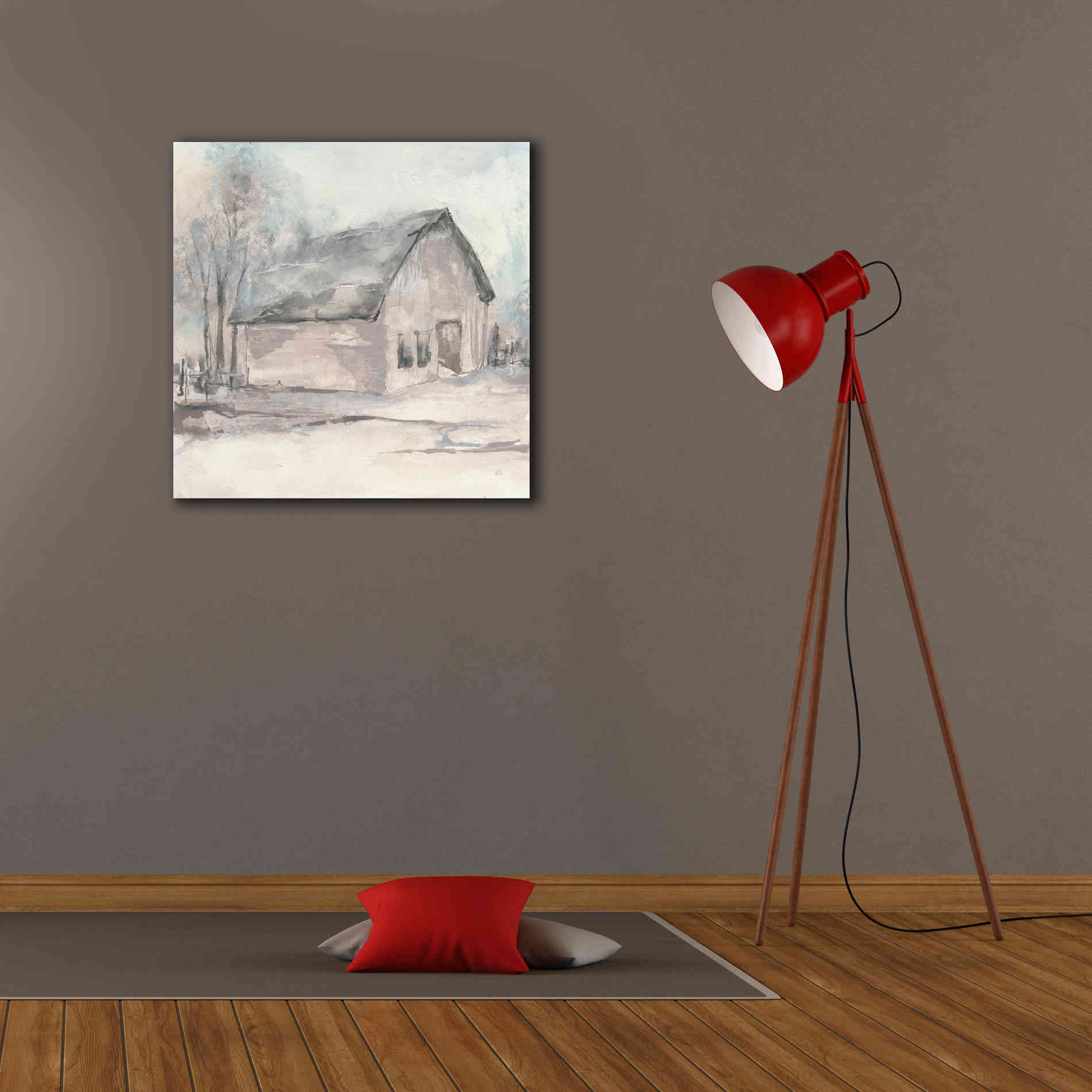 'Barn I' by Chris Paschke, Giclee Canvas Wall Art,26 x 26
