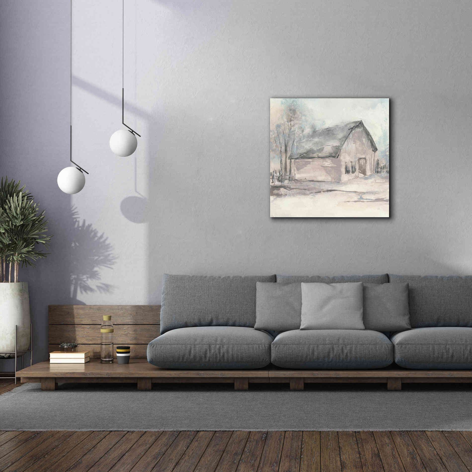 'Barn I' by Chris Paschke, Giclee Canvas Wall Art,37 x 37