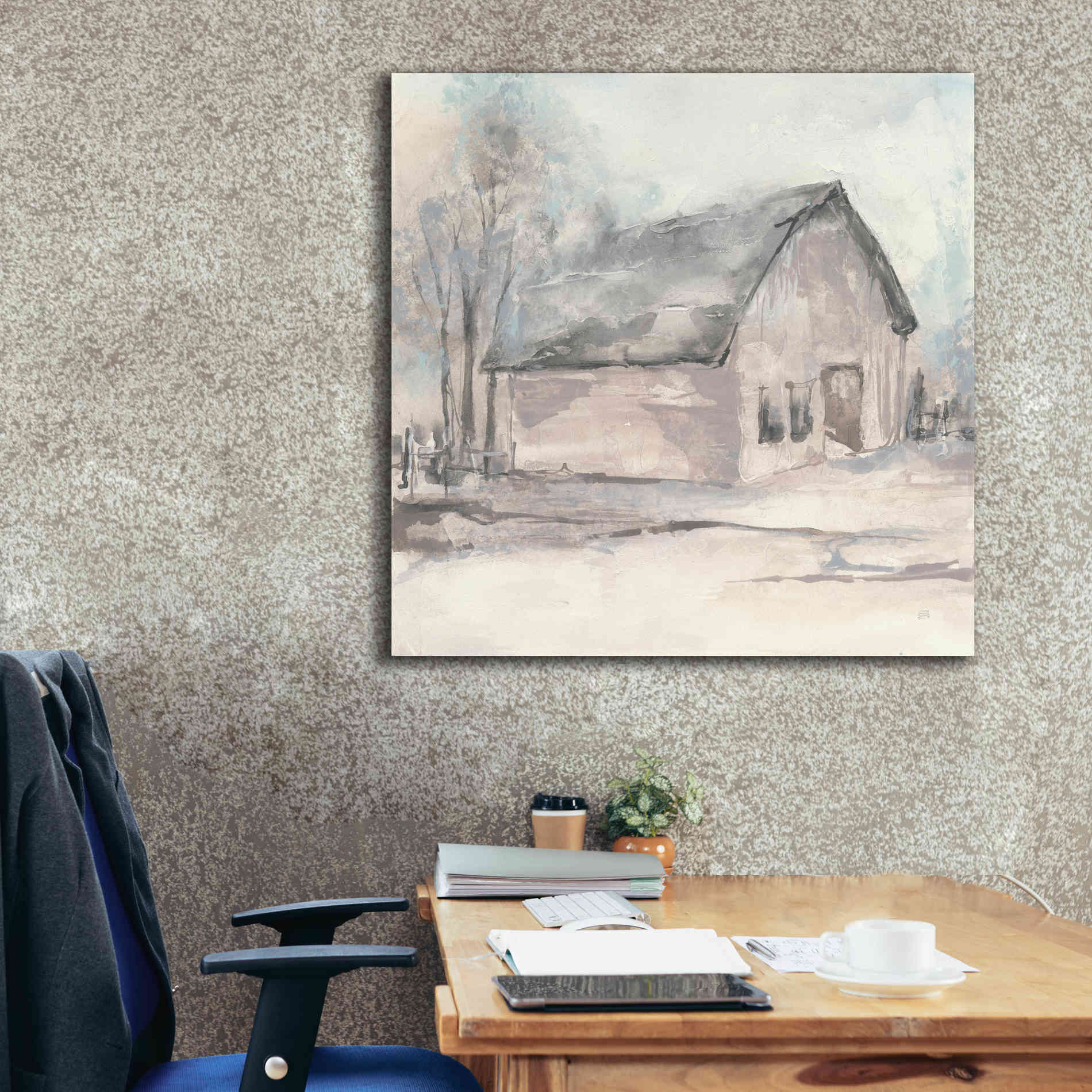 'Barn I' by Chris Paschke, Giclee Canvas Wall Art,37 x 37