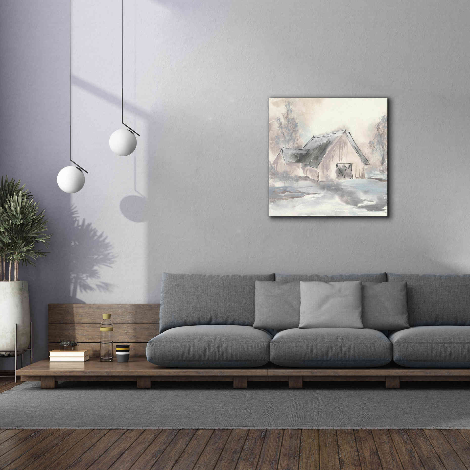 'Barn II' by Chris Paschke, Giclee Canvas Wall Art,37 x 37
