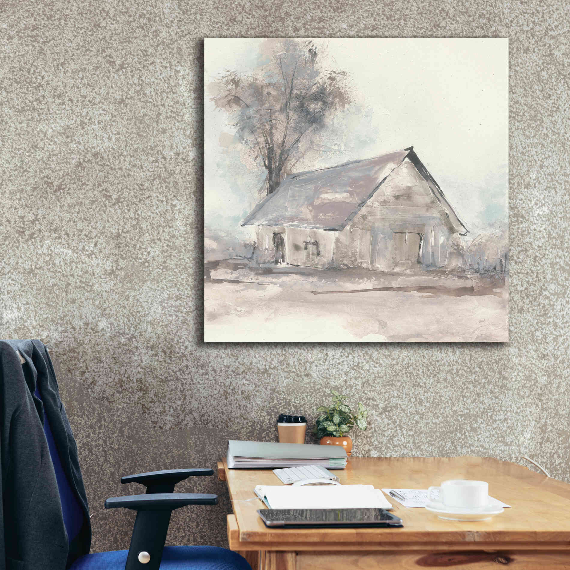 'Barn III' by Chris Paschke, Giclee Canvas Wall Art,37 x 37