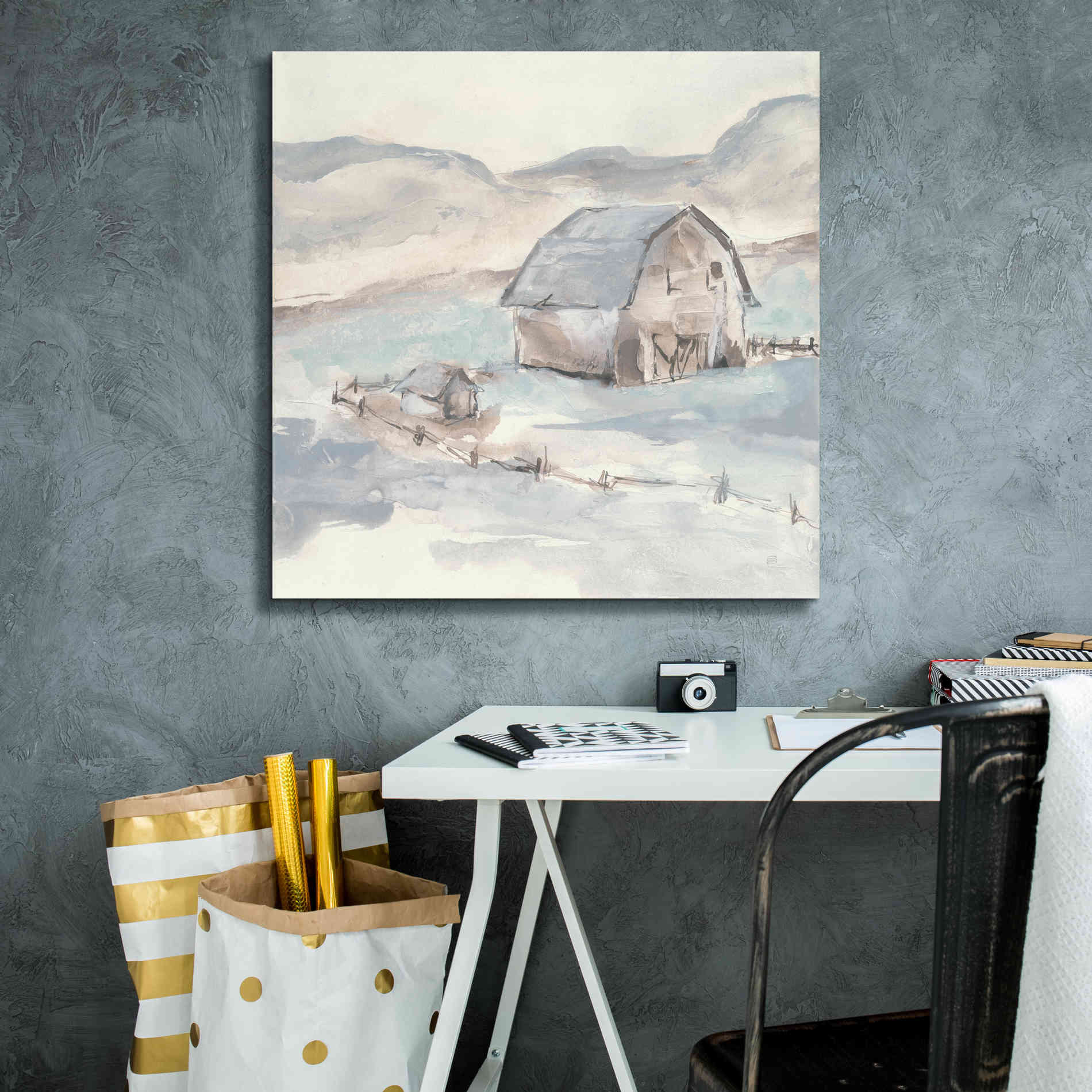 'Barn IV' by Chris Paschke, Giclee Canvas Wall Art,26 x 26