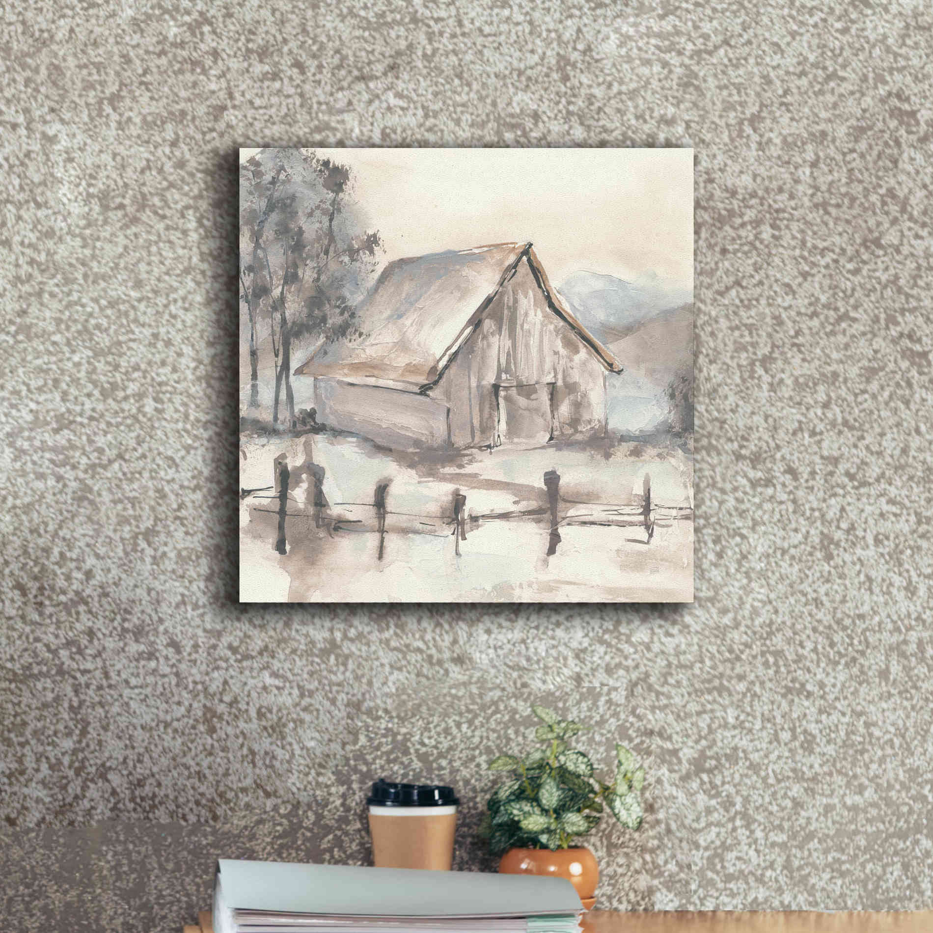 'Barn VII' by Chris Paschke, Giclee Canvas Wall Art,18 x 18