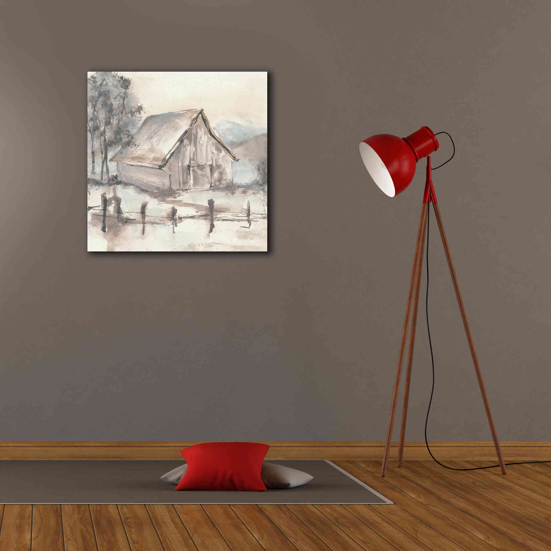 'Barn VII' by Chris Paschke, Giclee Canvas Wall Art,26 x 26