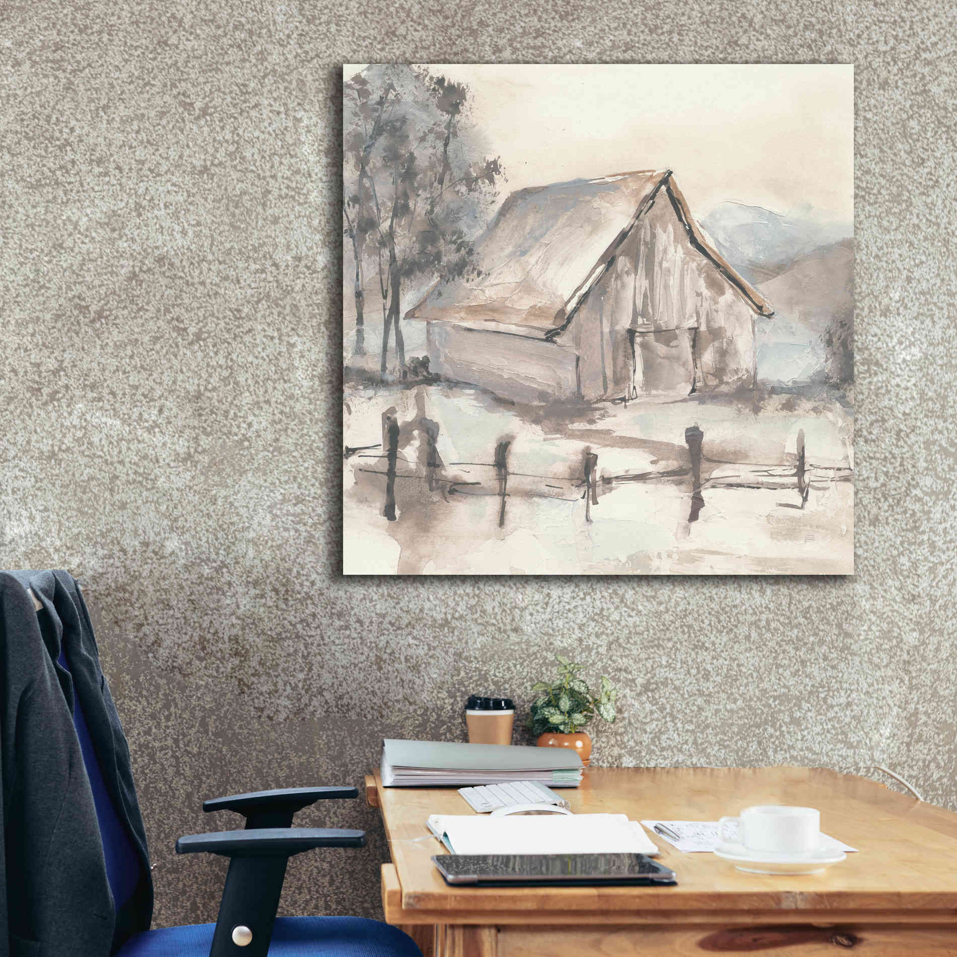'Barn VII' by Chris Paschke, Giclee Canvas Wall Art,37 x 37