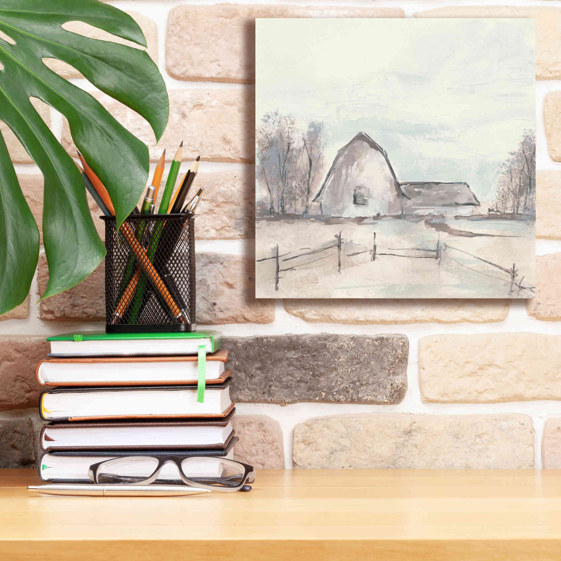 'Barn VIII' by Chris Paschke, Giclee Canvas Wall Art,12 x 12
