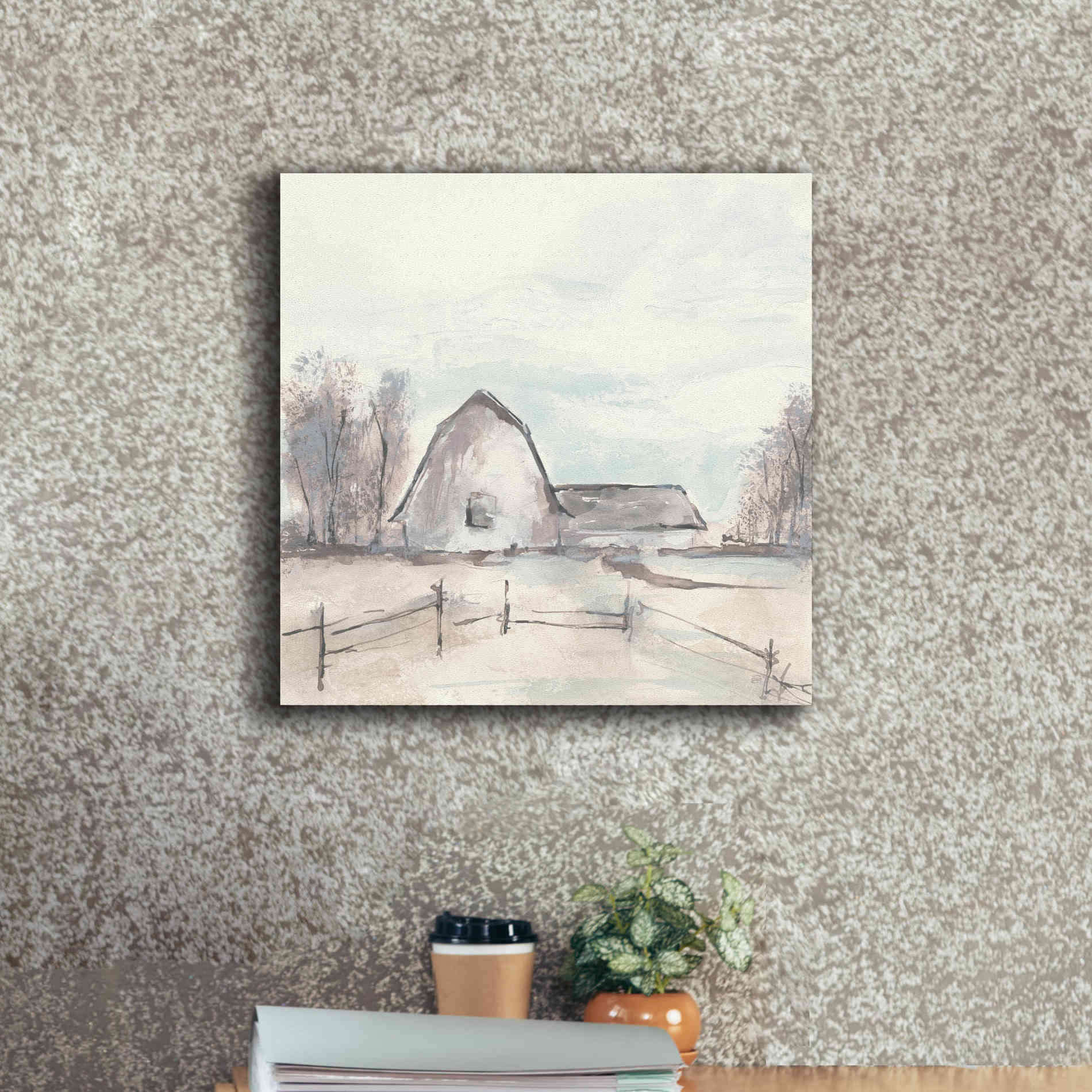 'Barn VIII' by Chris Paschke, Giclee Canvas Wall Art,18 x 18