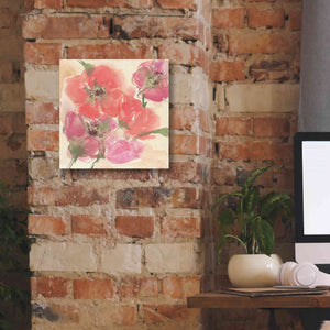 'Coral Blooms I' by Chris Paschke, Giclee Canvas Wall Art,12 x 12