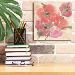 'Coral Blooms I' by Chris Paschke, Giclee Canvas Wall Art,12 x 12