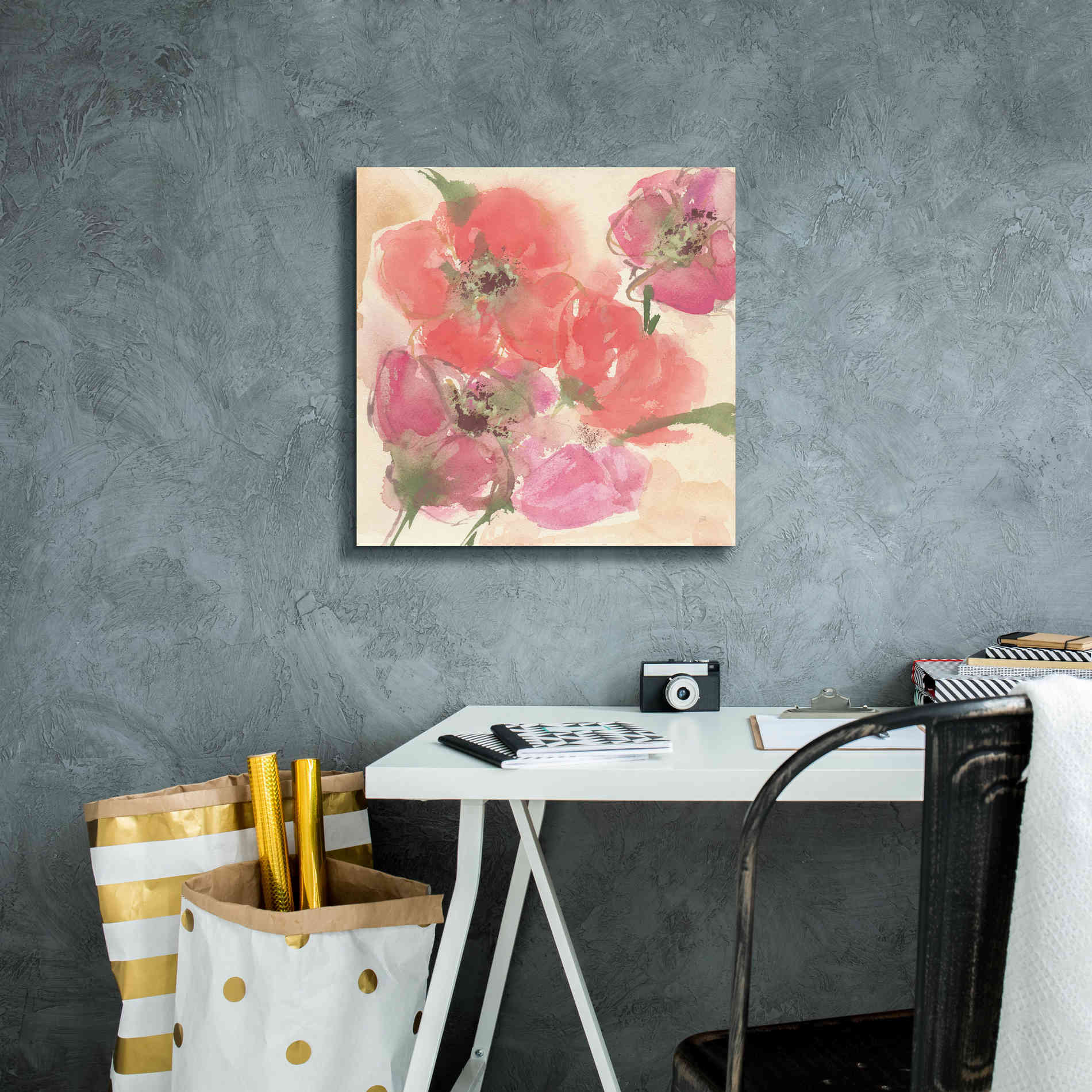 'Coral Blooms I' by Chris Paschke, Giclee Canvas Wall Art,18 x 18