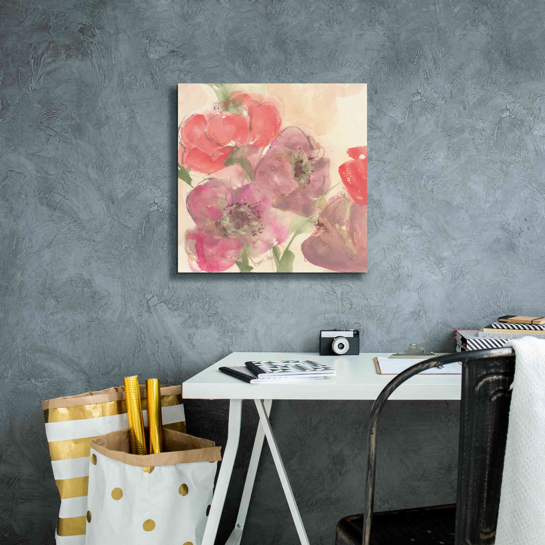 'Coral Blooms II' by Chris Paschke, Giclee Canvas Wall Art,18 x 18