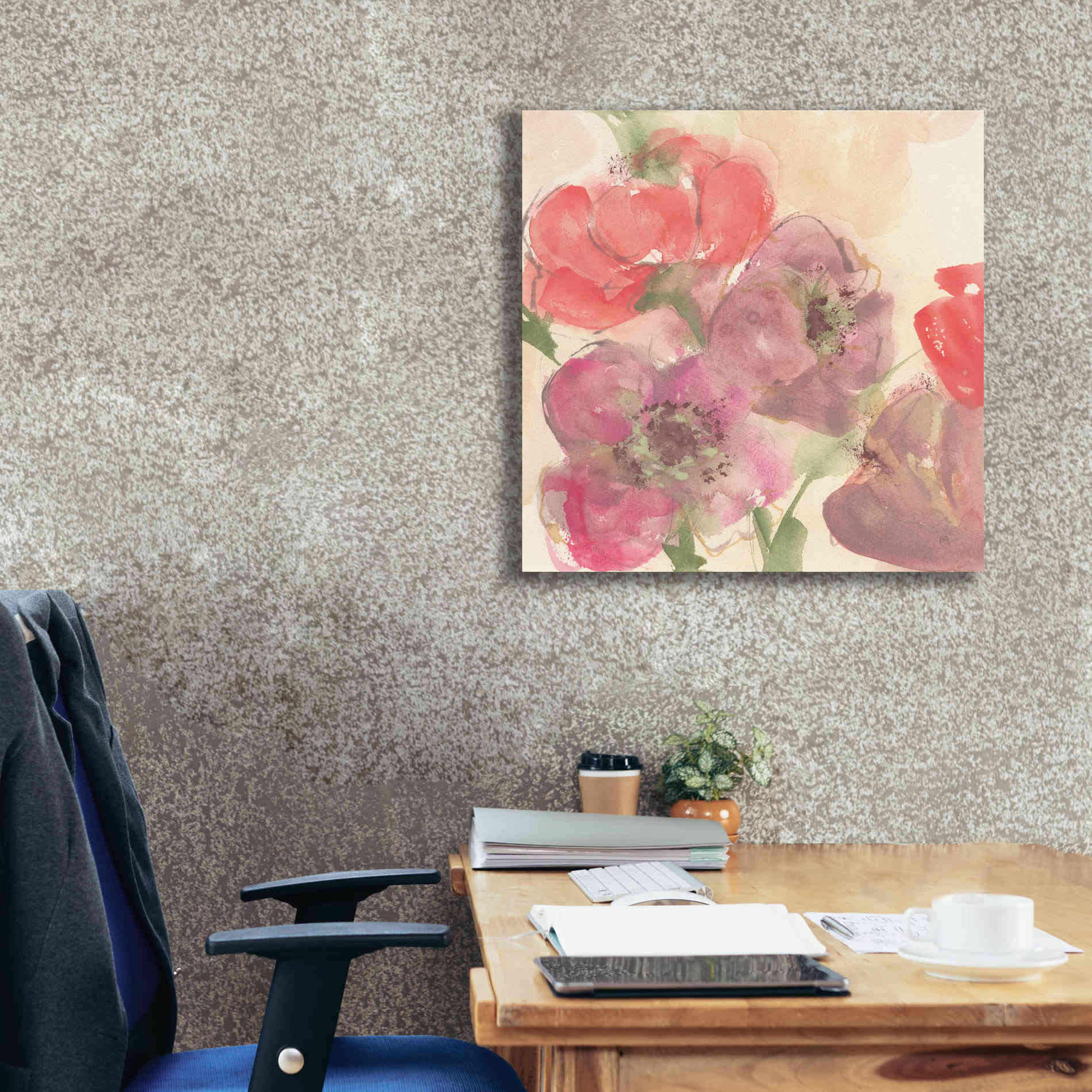 'Coral Blooms II' by Chris Paschke, Giclee Canvas Wall Art,26 x 26