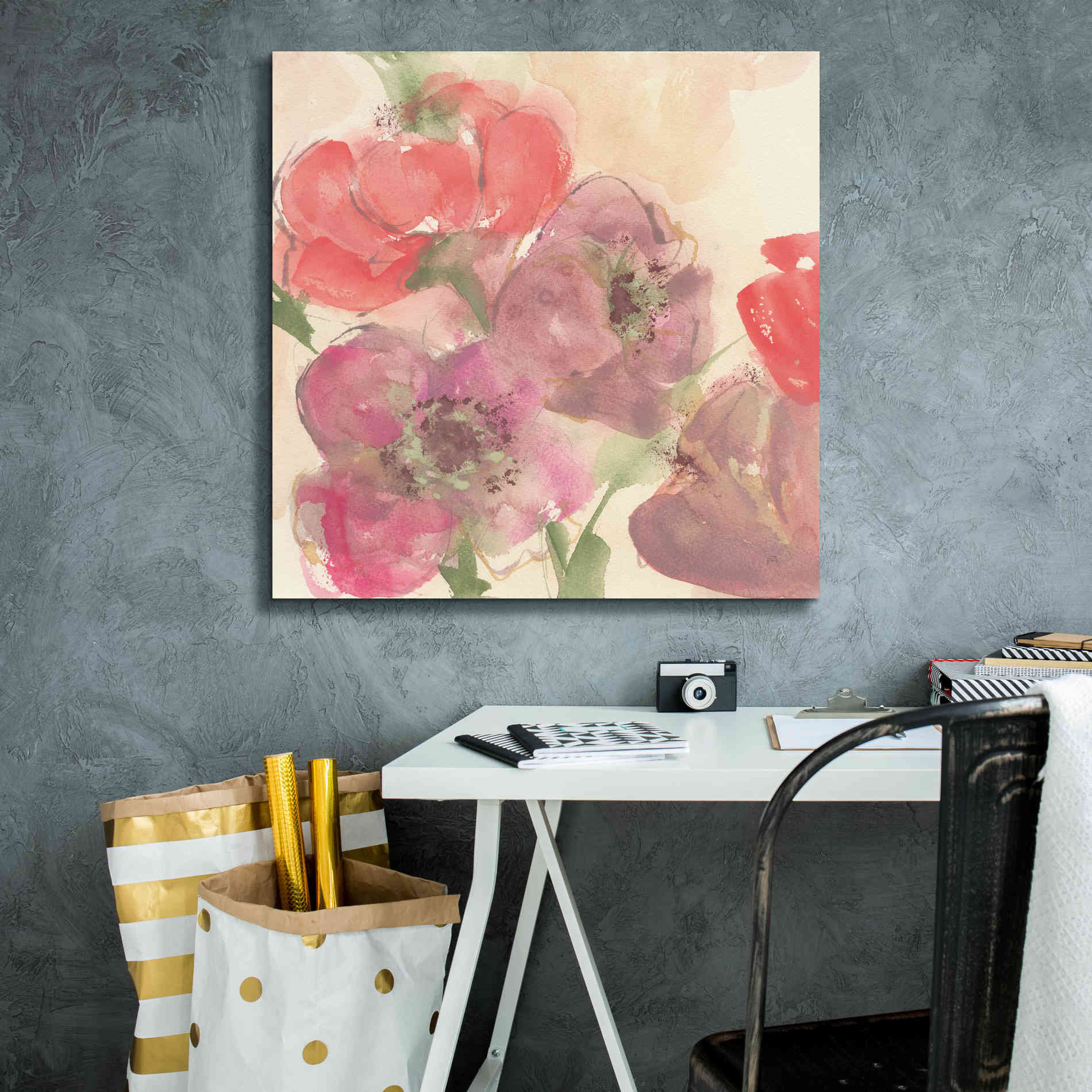 'Coral Blooms II' by Chris Paschke, Giclee Canvas Wall Art,26 x 26