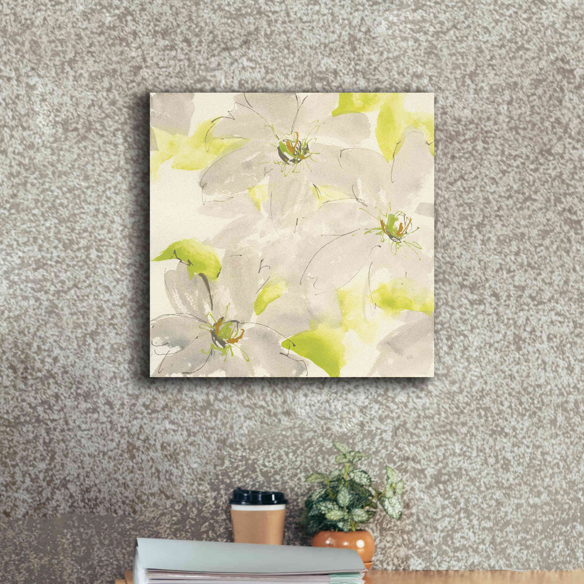 'Dancing Clematis I' by Chris Paschke, Giclee Canvas Wall Art,18 x 18