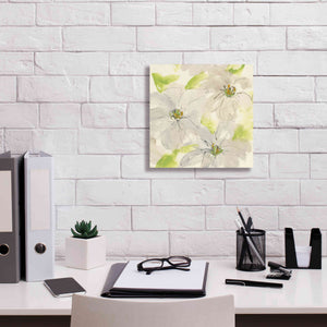'Dancing Clematis II' by Chris Paschke, Giclee Canvas Wall Art,12 x 12