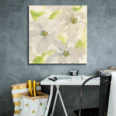 Image of 'Dancing Clematis II' by Chris Paschke, Giclee Canvas Wall Art,26 x 26
