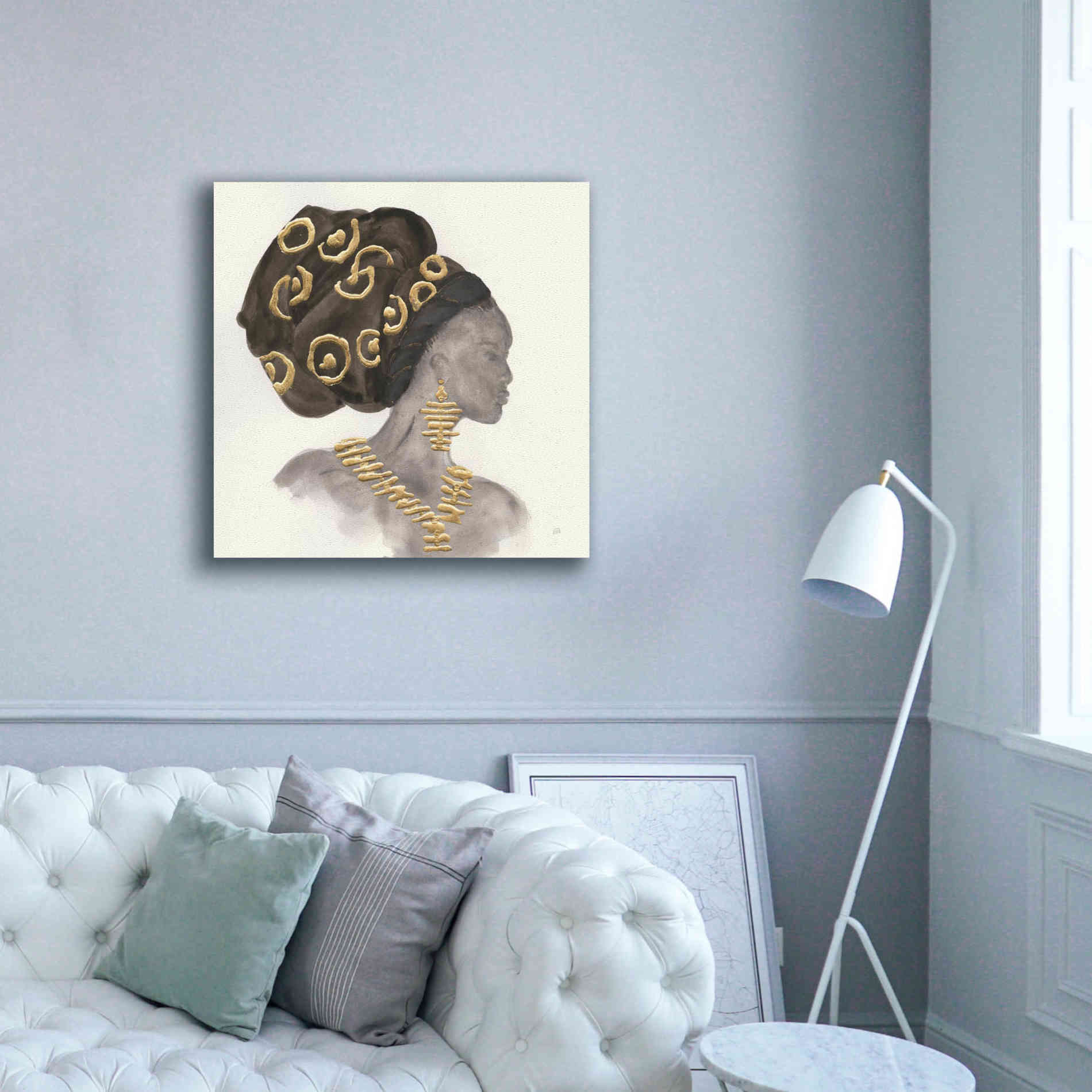 'Headdress Beauty I' by Chris Paschke, Giclee Canvas Wall Art,37 x 37