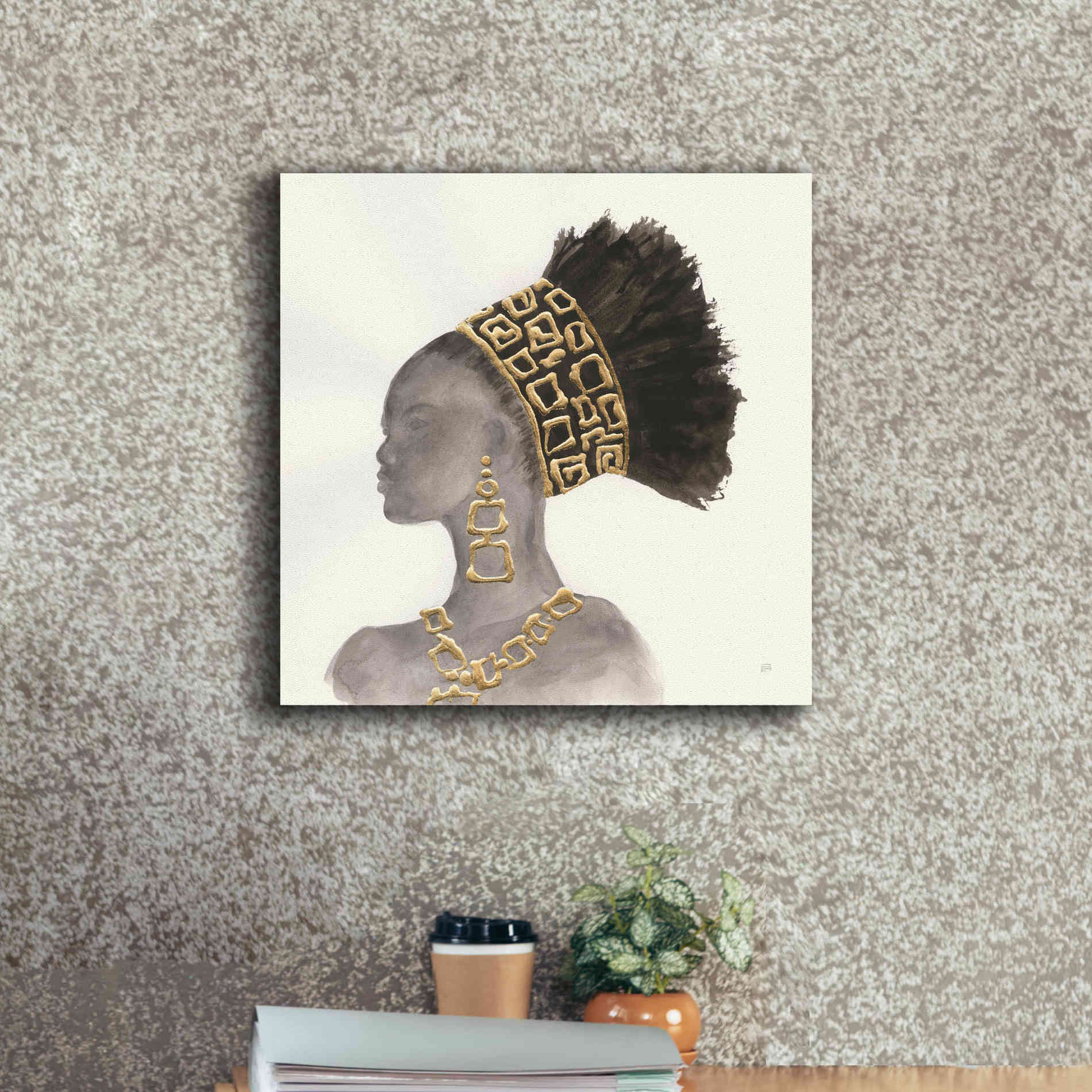 'Headdress Beauty II' by Chris Paschke, Giclee Canvas Wall Art,18 x 18